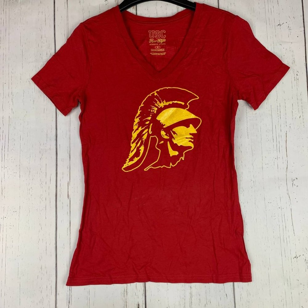 USC‎ Trojans NCAA Medium Authentic Apparel Casual T-Shirt Red New Women